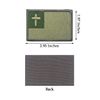 Cross Flag Patch Embroidered Patches Tactical Morale Patch Hook and Loop(Green)