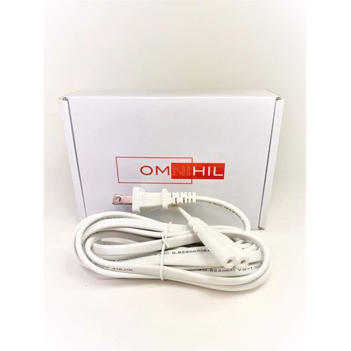 [UL Listed] OMNIHIL White 10FT Long AC Power Cord Compatible with Arris Surfboard SVG2482AC Docsis 3.0 Cable Modem