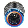 3"76mm Blue High Flow Inlet Cold Air Intake Cone Replacement Dry Air Filter