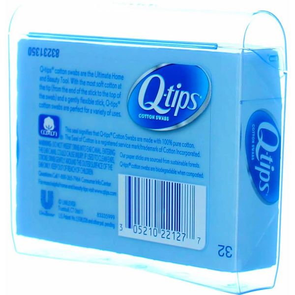 Q-tips Swabs Purse Pack 30 Each (Pack of 12)