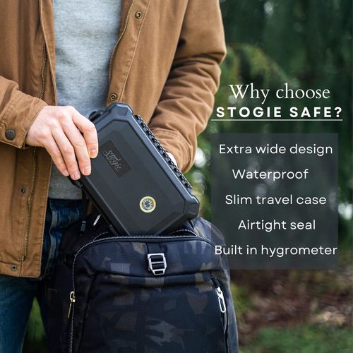 Stogie Safe Travel Humidor Cigar Case Travel - Fits up to 11 Cigars- Waterproof Crushproof Cigar Cases for men | cigar travel humidor case for cigar humidors travel