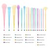 17PCS Makeup Brush, Candy Colors Beauty Brush Set for Beauty Artist and Woman Daily Use, Cosmetic Brush for Foundation Blesh Eyeshadow and Conceal