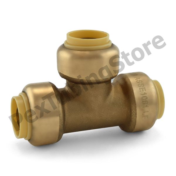 1/2" Sharkbite Fitting Style (Push-Fit) Push to Connect Lead-Free Brass Tee