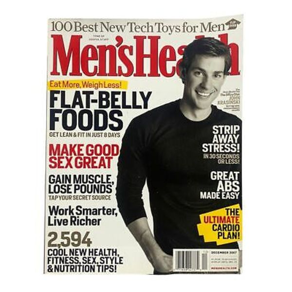 Men's Health Magazine December 2007 The Office Star John Krasinski No Label VG