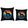 Irish Water Spaniel Vintage Design Dog Throw Pillow