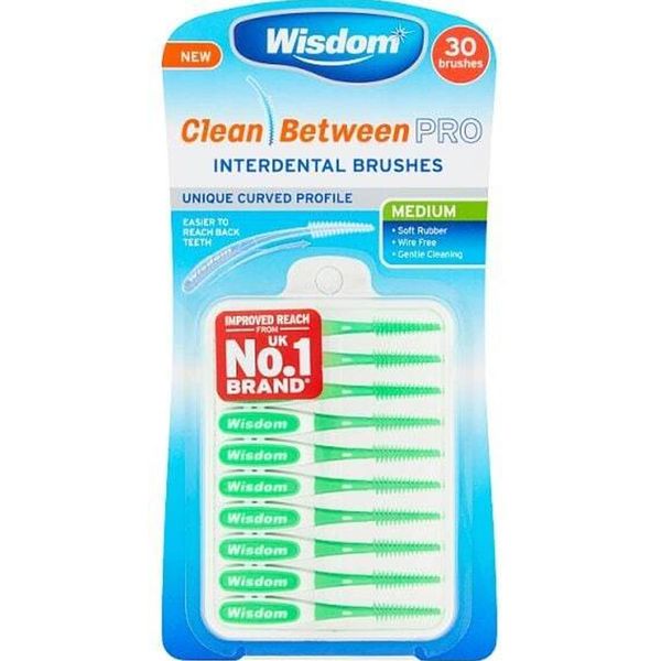 Wisdom 30 Clean Between Pro Medium Interdental Brushes - Pack of 10