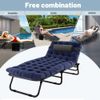 NAIZEA Folding Camping Cot Adjustable 4Position Reclining Lounge Courtyard Chair