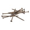 #10-8 x 4" Bugle Head Square Drive Plain Finish Sharp Point 18-8 SS 100pc