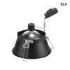 SLV Horn-T Recessed Light, Steel Black