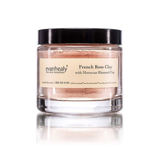 evanhealy French Rose Clay w/ Moroccan Rhassoul Clay Natural Exfoliant 1 oz