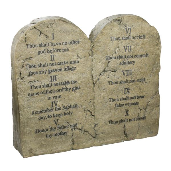 Design Toscano DB43010 Ten Commandments Statue,Gothic Stone