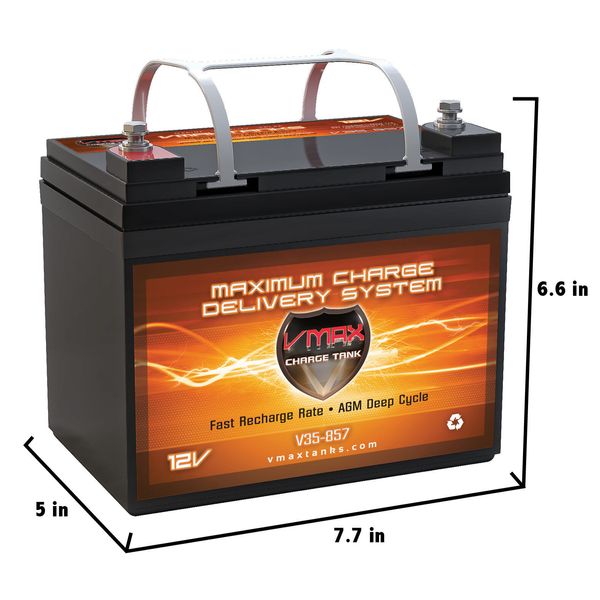 VMAX V35-857 12V SLA AGM U1 12 Volt 35Ah Battery for Respironics Bipap Machine