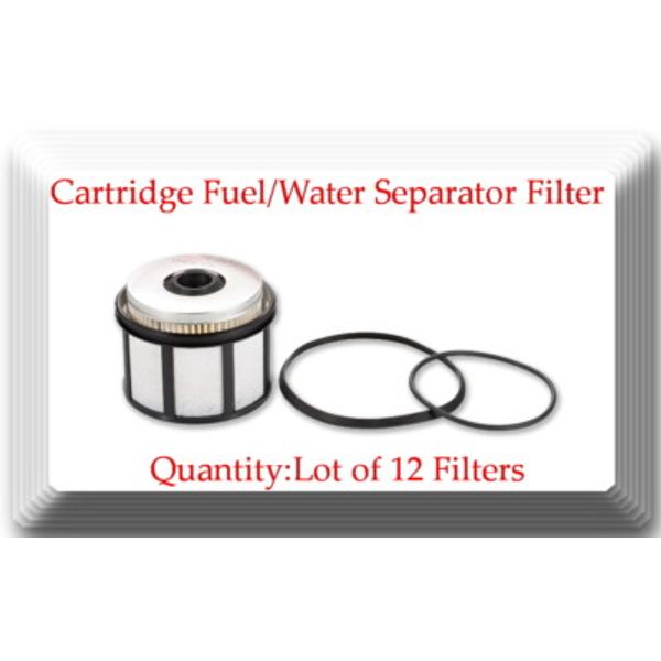 Lot of 12 FD4596 Fuel Filter Fits: Ford F & E Series 7.3L Powerstroke Diesel