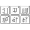 6Pcs Door Hinges,Heavy Duty Brass Folding Hinges for Gate,Window,Drawer 1inch Brass