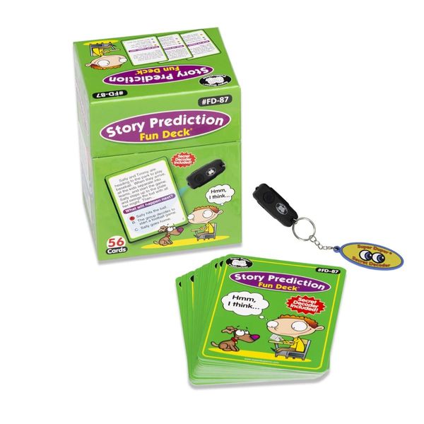 Super Duper Publications | Story Prediction Secret Decoder Fun Deck | Reading Comprehension Skills Flash Cards | Educational Learning Materials for Children