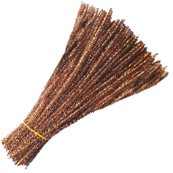 Carykon Tinsel Creative Arts Chenille Stems 6 mm x 12 Inch, Pack of 200 (Coffe)