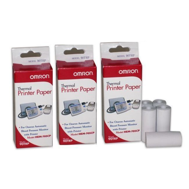 Omron 90TRP Thermal Paper for HEM705CP (705) Blood Pressure Monitor (3 Boxes)