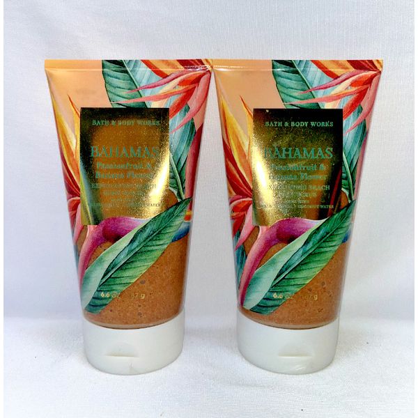 2 Bahamas Passionfruit & Banana Flower Body Scrub Bath & Body Works 6.6 oz