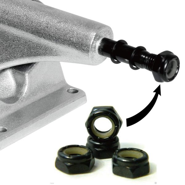 OMG! Skateboard Truck Axle Nut Black (10)