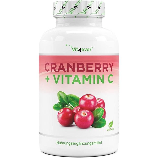 Vit4ever Cranberry Cranberry + Vitamin C 240 Capsules (Germany) Vit4ever Cranberry + Vitamin C