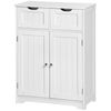 Freestanding Bathroom Storage Cabinet with 2 Drawers & Adjustable Shelf, White