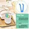 Dental Floss Holder Reusable Flosser Reusable Floss Handle Holder Flossmate Handle for Oral Clearing, Blue, Green (4 Pieces)