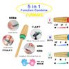 Nail Bit Gold Combination 5 in 1 Multi Bit QT-122 (M (gold))
