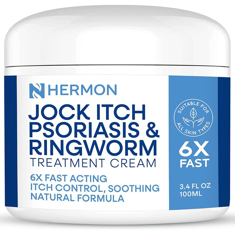 Jock Itch & Psoriasis Cream – Soothing Relief for Ringworm, Foot & Body Balm, 100g Treatment for ...