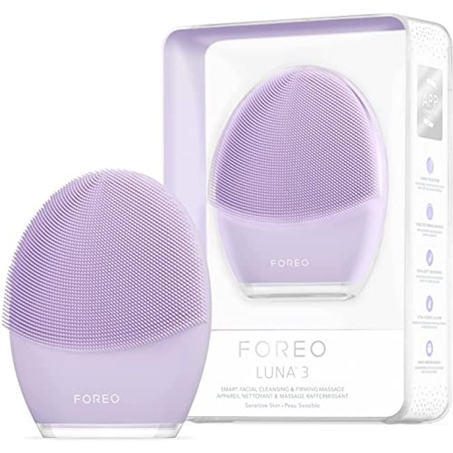 FOREO LUNA 3 for Sensitive Skin Smart Cleansing Device Electric Facial Cleansing Brush Silicone Aging Care