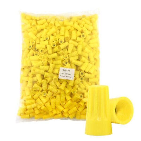 580 Pcs Yellow Wire Connectors. Wire Twist Connectors, Screw Nuts Connectors