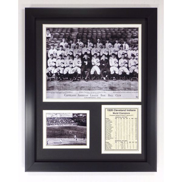 Legends Never Die 1920 MLB Cleveland Indians World Series Champions Framed Photo Collage, 11" x 14", (11404)