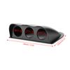 2In Triple Dash Gauge Pod 3 Hole Dashboard Meter Mount Bracket Universal Auto Accessory Decoration Replacement(Black)