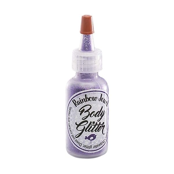 Art Factory Rainbow Jewel Body Glitter - Purple.5 oz Poofer Bottle, Safe, Cosmetic Grade, Loose Opaque Polyester Glitter, Great for Face Painting, Henna Tattoo Design, Glitter Tattoo