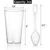 100 Pack 3Oz Plastic Dessert Cups with Spoons, Mini Dessert Shooter Cups, Dis...