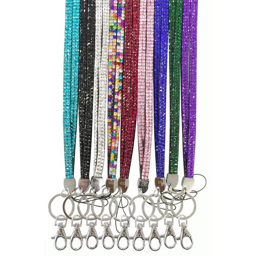 Customcard Green Bling Diamante Rhinestone (Breakaway) Lanyards for ID Card & Key Badge Holder, USB Holder, Memory Stick Holder Rhinestonegreen