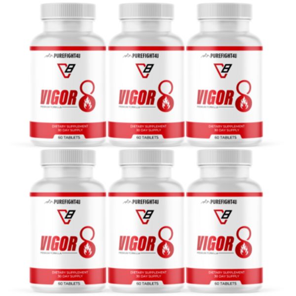 Vigor 8 Premium Formula Dietary Supplement for Peak Performance 6 Bottles