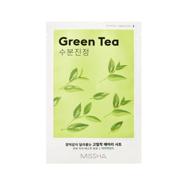 MISSHA Grüner Tee Green Tea feuchtigkeitsspendend Sheet Mask Tuchmaske Korean Kosmetik kbeauty set 4 pcs