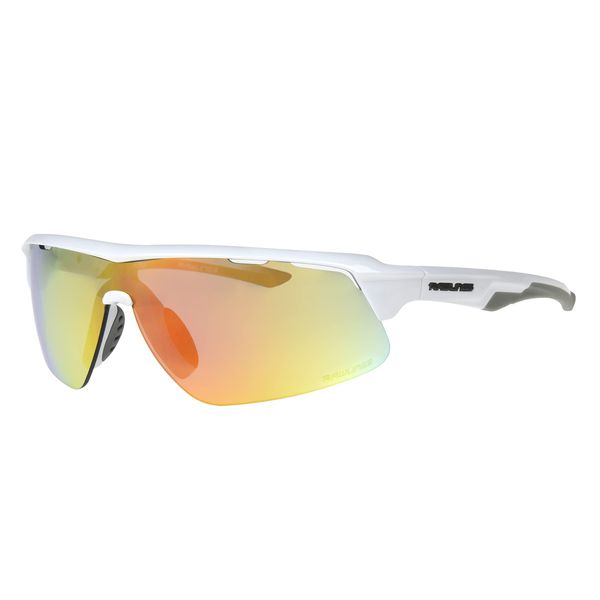 Rawlings Game Youth Baseball Sunglasses, Shiny White/Orange Mirror, 64mm