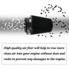 Black 3" High Flow Inlet Dry Air Filter Cold Air Intake Cone Replacement 76mm