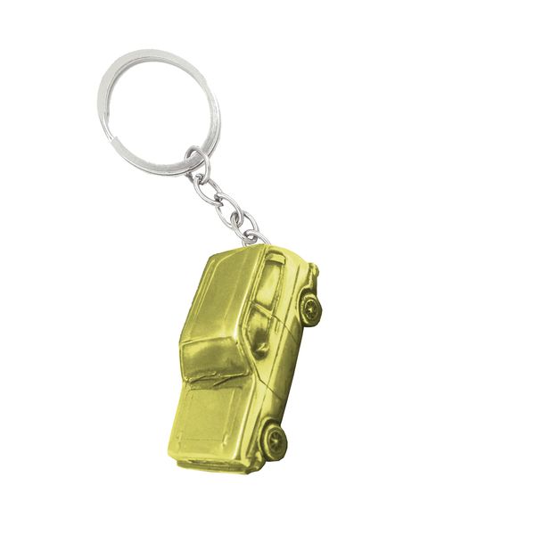 ref204 Reli Kitten Estate GOLD FULL CAR On A Split-Ring Keyring