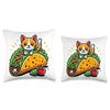 Funny Taco Cat Throw Pillow