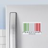 CafePress Barcode Italian Flag Rectangle Magnet, 2"x3" Refrigerator Magnet