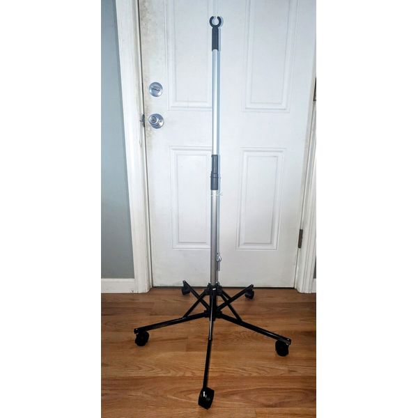 Medical Equipment Pitch-It SR by Sharps Rolling IV Pole Double Hook Adjustable