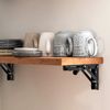 Ravinte Folding Shelf Brackets - Heavy Duty Shelf Brackets 10 Inch Collapsible Shelf Brackets, Folding Bracket for Table Bench, Space Saving for Bench Table 2 Pack