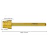 Professional Gold Coated Medium Grit Magic Back Fill Nails Pedicure Carbide Bit