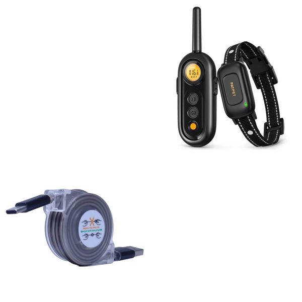 BoxWave Cable Compatible with PATPET 356/357 Dog Training Collar - miniSync - USB-A to USB Type-C, Retractable Cable - USB-A to USB Type-C