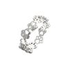 Sterling Silver Adjustable Paw Print Ring