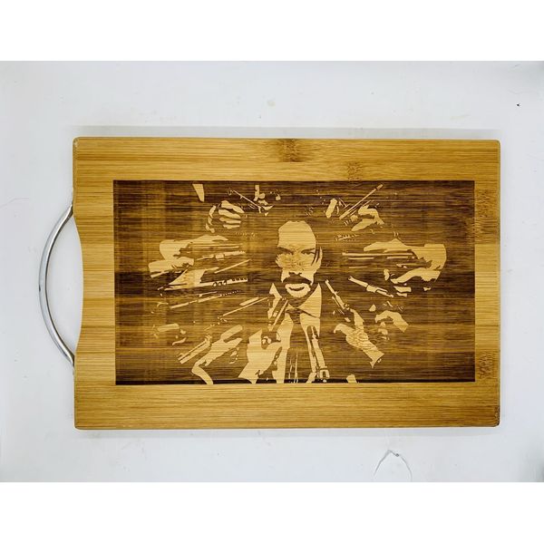 John Wick laser engraved high quality cuttingboard kitchen pop
