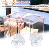 MOROBOR Mini Acrylic Pull Knobs, 24 Pieces, Triangular-shaped Transparent Acrylic Knobs, Crystal Clear Shiny Knob with Screws for Mirror Closet Box, Gift Case Decoration