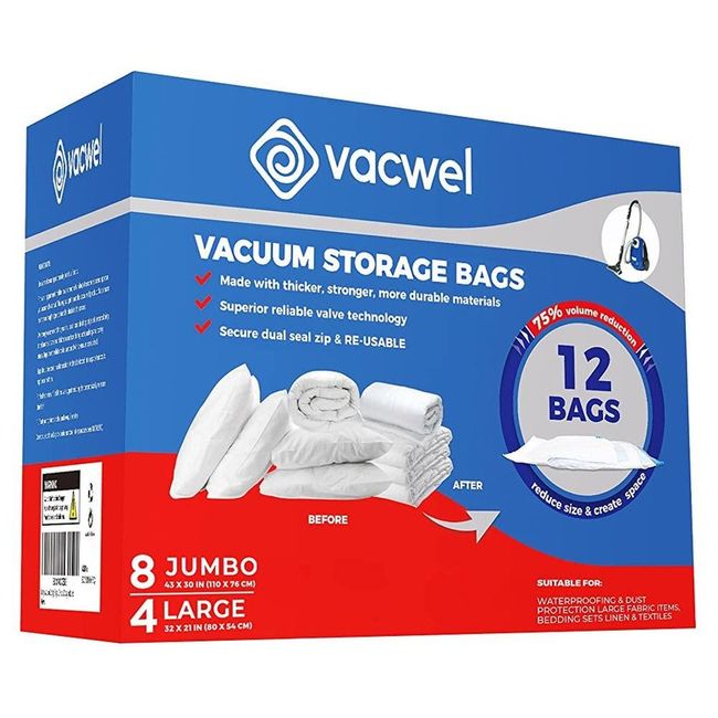 6 Pack: The Largest Super Jumbo Vacuum Seal Space Saver